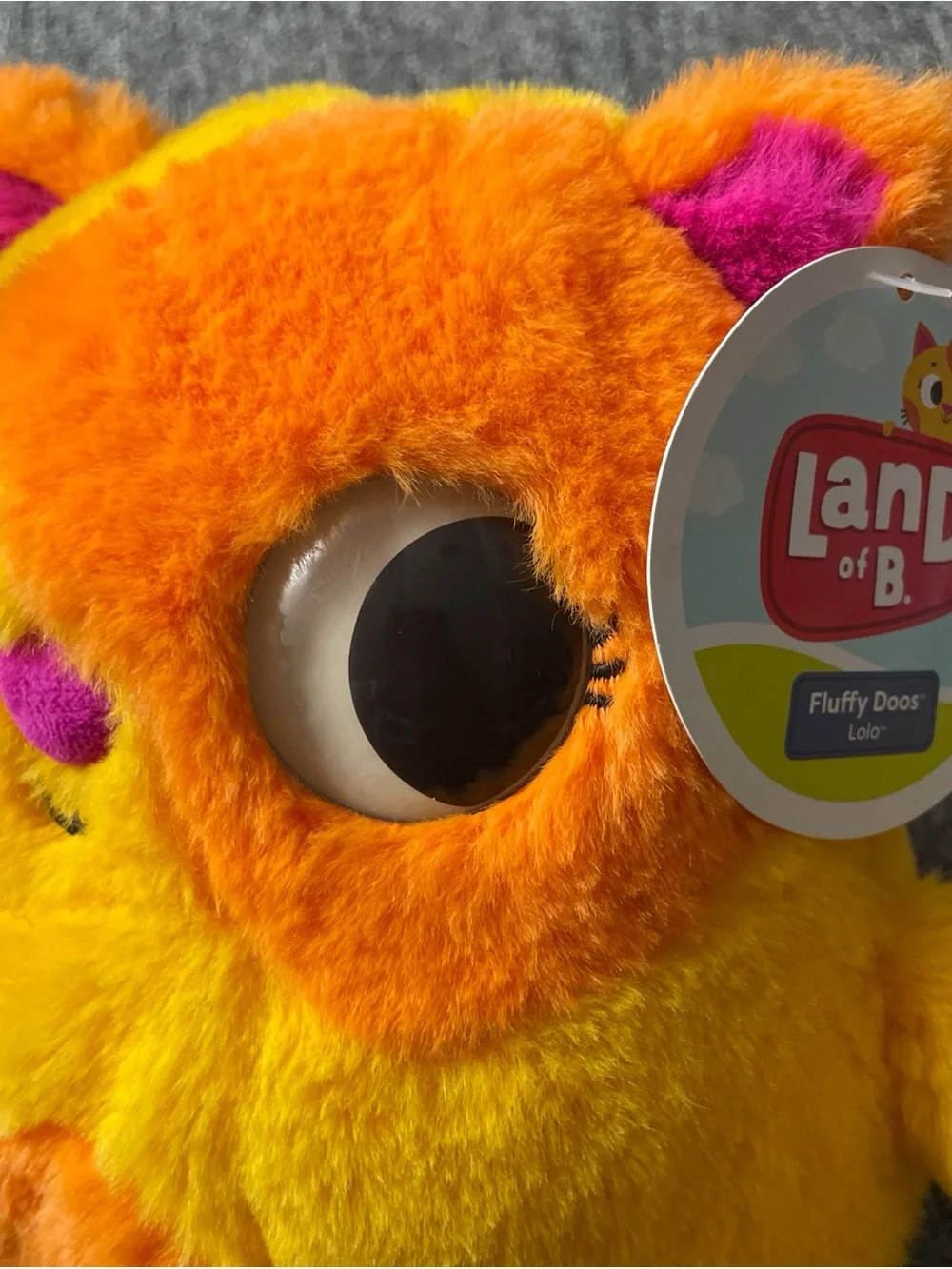 Land Of B 11” Stuffed Cat Animal Fluffy Doos Lolo Orange Kids Toy Plush
